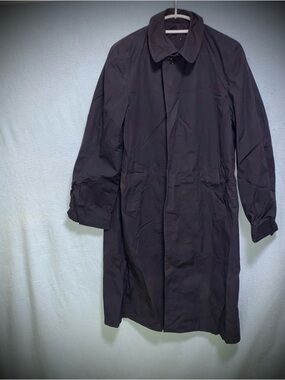 Vintage U.S. Military Raincoat Trench Coat Men’s Small Black Issued Coat